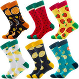 Couple models 6 Pieces Colorful 100%Cotton Fancy Socks - Amamble
