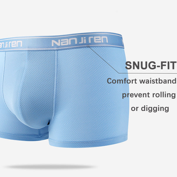 4-Pack Men's Ice Silk Cool Fresh Boxer Briefs