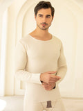 U-Neck Fleece Thermal Men Underwear Pajama Sets