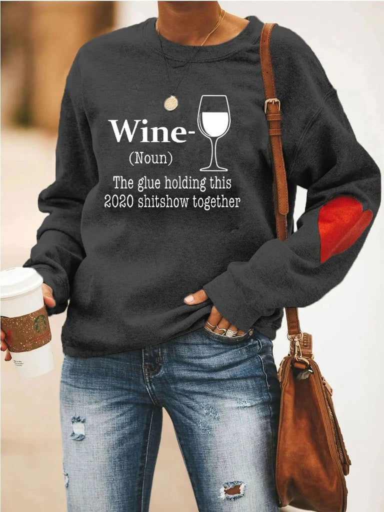 WINE Heart Sweatshirt - Amamble