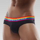 Mens Rainbow Belt Cotton Comfy Briefs