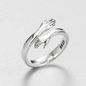 Sterling Silver Hug Ring - Amamble