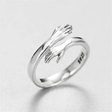 Sterling Silver Hug Ring - Amamble