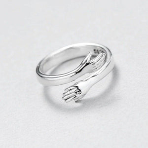 Sterling Silver Hug Ring - Amamble