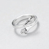Sterling Silver Hug Ring - Amamble