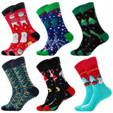 Couple models Christmas Santa Claus Elk Cotton Socks - Amamble