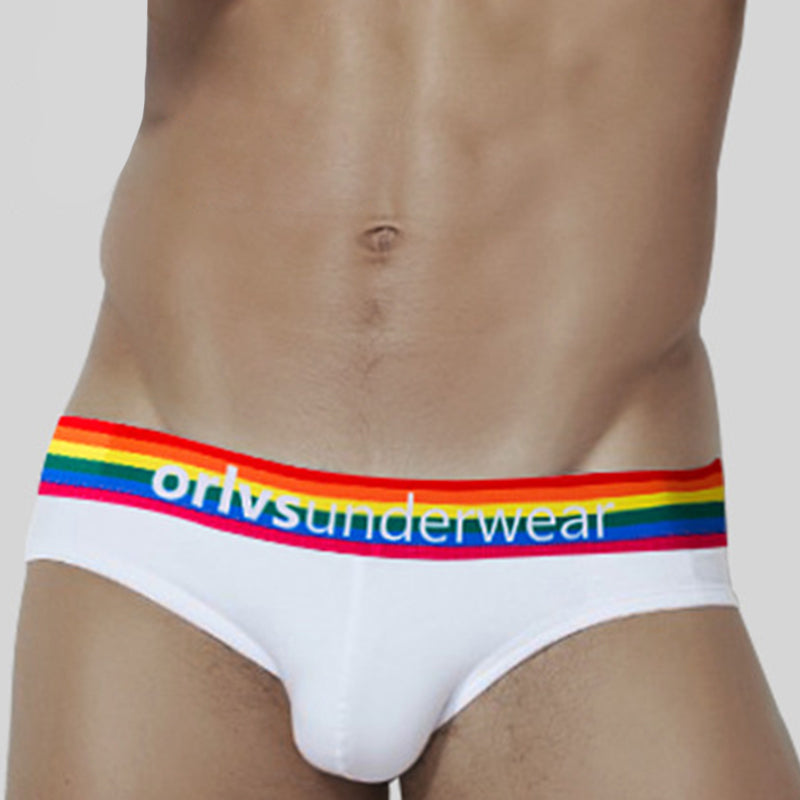 Mens Rainbow Belt Cotton Comfy Briefs