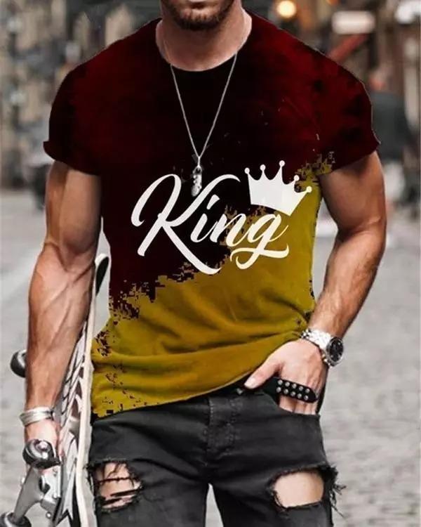 Men's Print Short Sleeves Casual T-shirt - Amamble