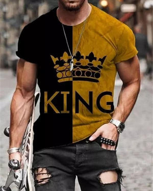 Men's Print Short Sleeves Casual T-shirt - Amamble