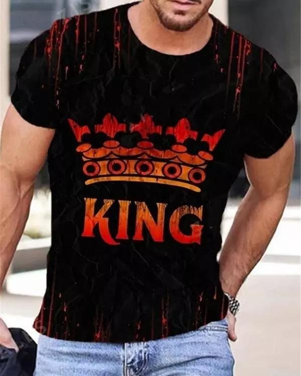 Men's Print Short Sleeves Casual T-shirt - Amamble