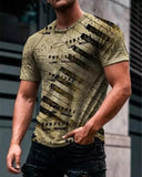 Men's Print Short Sleeves Casual T-shirt - Amamble