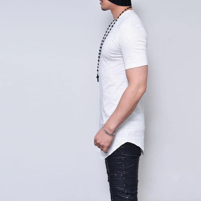 SUMMER LONG LINE T-SHIRT - Amamble