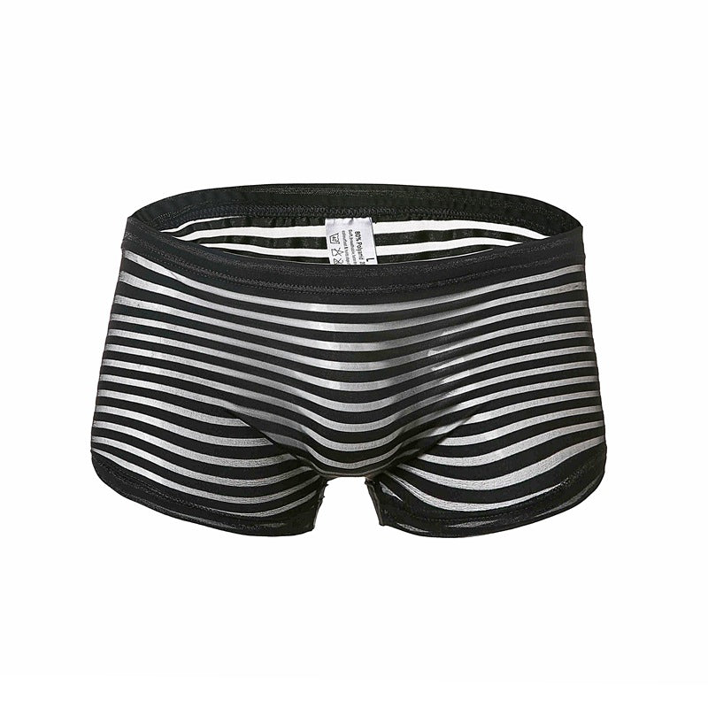 Men's fashion sexy mesh boxer underwear