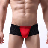 Men's color block boxer underwear