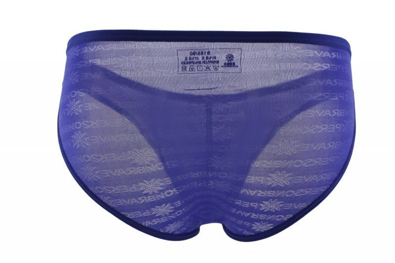Men's printed mesh triangle underwear