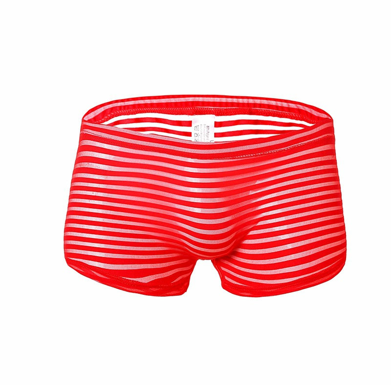 Men's fashion sexy mesh boxer underwear