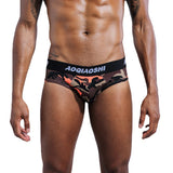 Men's sexy,breathable,comfortable camouflage low waisted triangular underwear