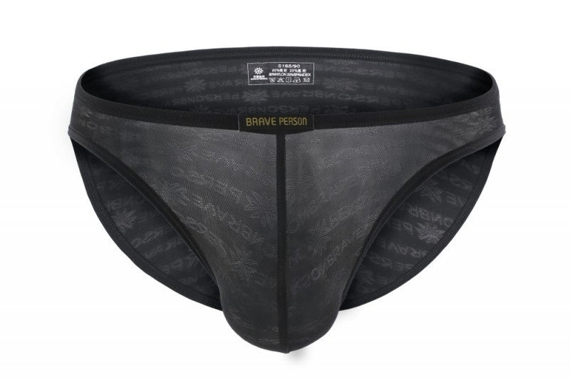 Men's printed mesh triangle underwear