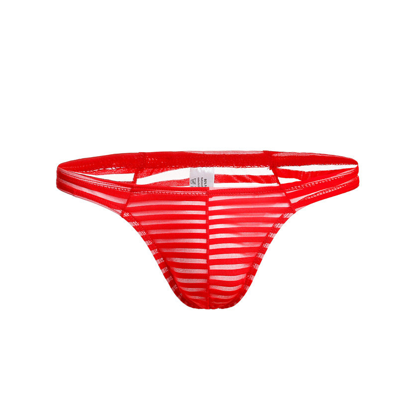 Men's Sexy Strip Fashion Breathable Mesh Low Waist Underwear