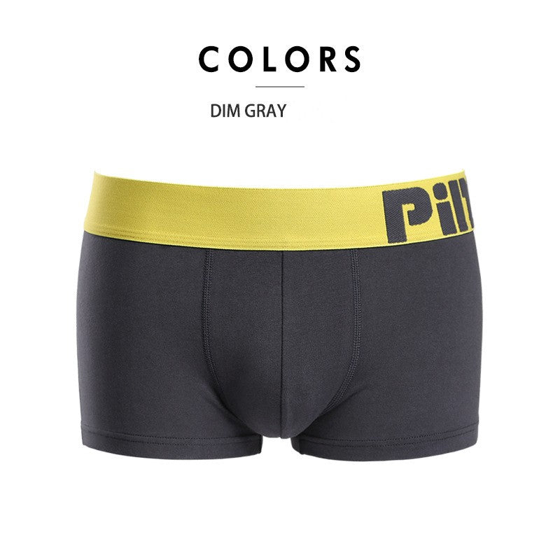 Men's pure cotton breathable and minimalist trend flat angle underwear