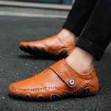 Genuine leather men's casual shoes - Amamble