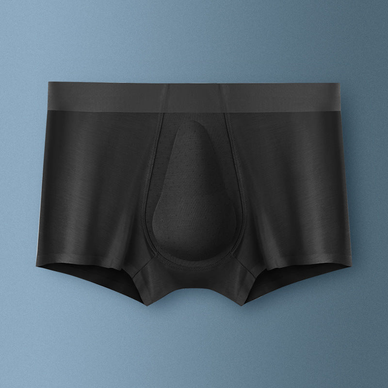 Copper Ion Antibacterial Crotch Seamless Men's Boxer Briefs