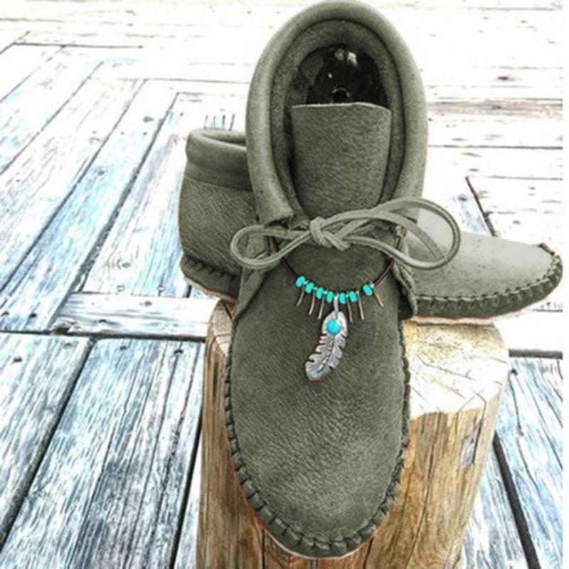 Cowhide Leather Moccasins - Amamble