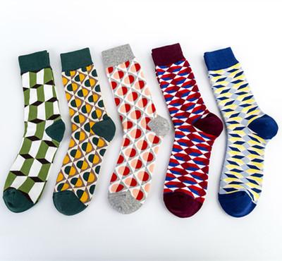 5 Pieces  Basic style creative fancy colorful socks - Amamble