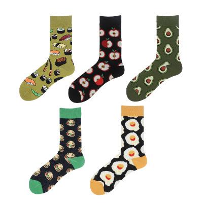 5 Pieces trend creative fancy colorful socks - Amamble