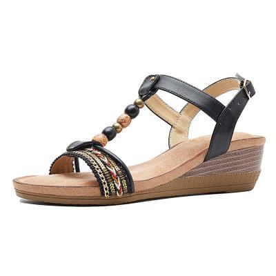 Bohemian sandals with sloping heels - Amamble