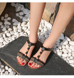 Bohemian sandals with sloping heels - Amamble