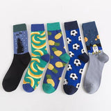 5 Pieces Couple trend creative fancy colorful socks - Amamble