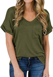 V-neck pocket T-shirt - Amamble