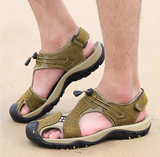 Beach leather casual men's shoes - Amamble