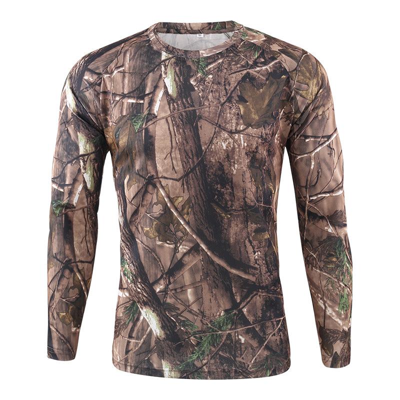 Camouflage round neck quick-drying long sleeves - Amamble