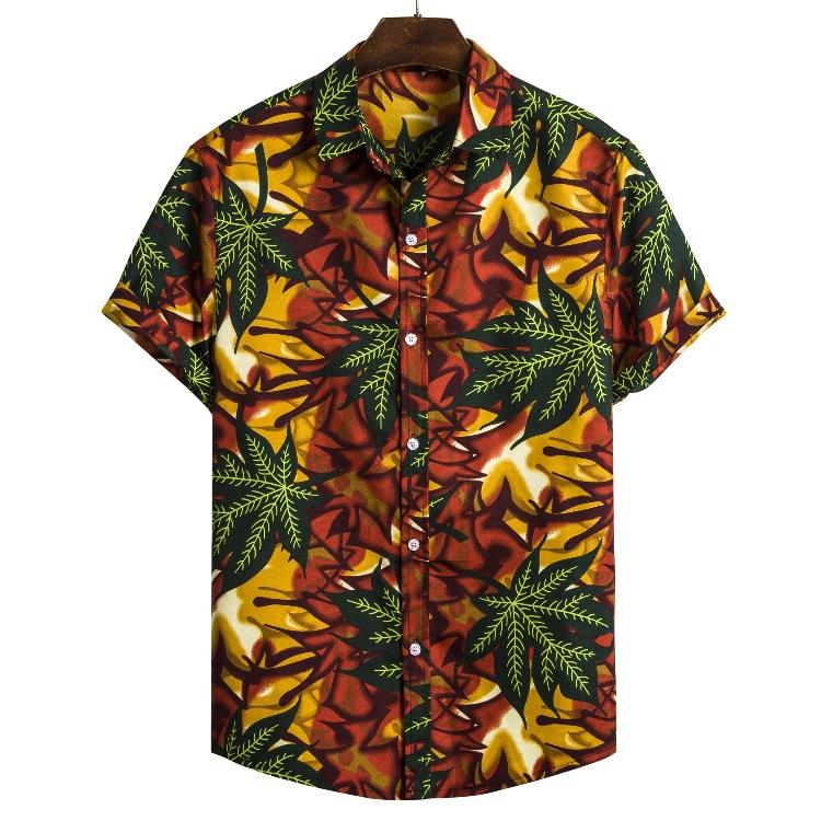 Hawaii beach short sleeve floral shirt - Amamble