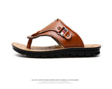 Genuine Leather non-slip men's sandals - Amamble
