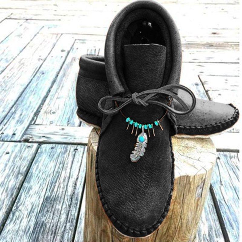 Cowhide Leather Moccasins - Amamble