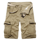 Men's Cargo Shorts Utility Work Short Outdoor Twill Cotton Shorts with Pockets - Amamble