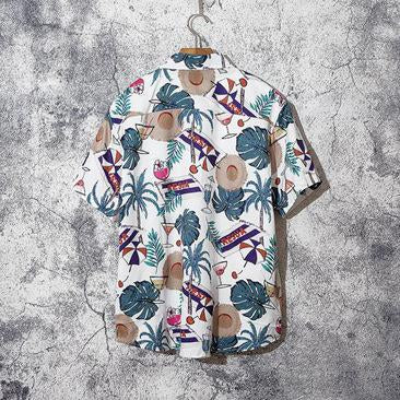 Retro trend holiday men's shirt - Amamble
