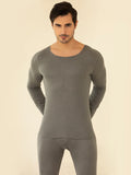 U-Neck Fleece Thermal Men Underwear Pajama Sets