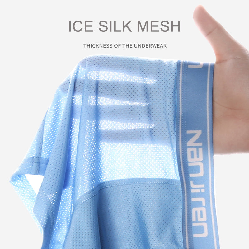 4-Pack Men's Ice Silk Cool Fresh Boxer Briefs