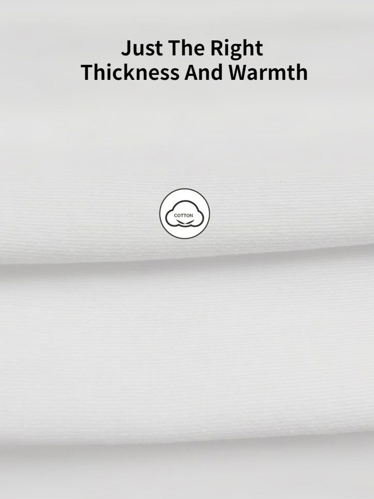 High-collar Thermal Cotton Couple Underwear Pajamas Set