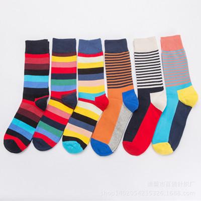 6 Pieces Couple creative fancy colorful cotton socks - Amamble