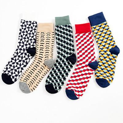 5 Pieces  Basic style creative fancy colorful socks - Amamble
