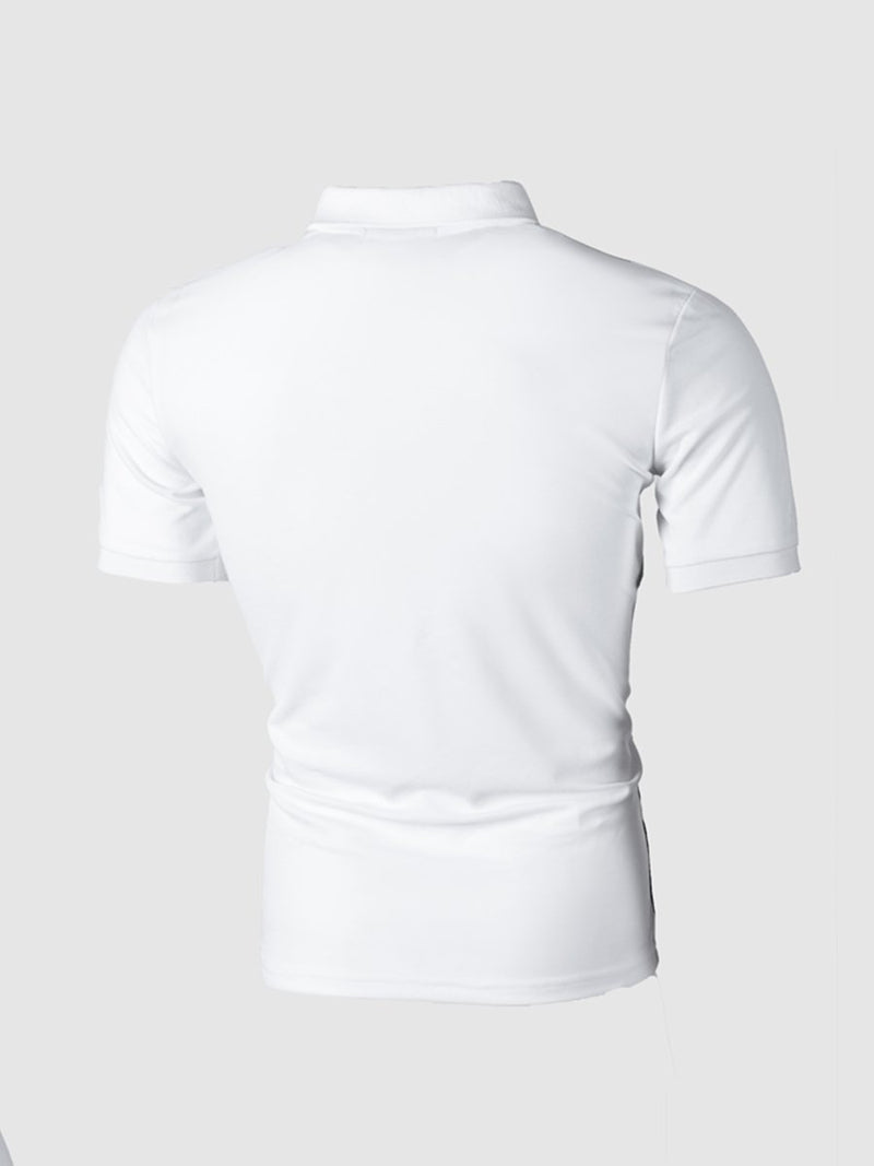 Casual stitching short-sleeved T-shirt - Amamble