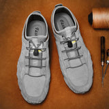 Men's leather casual beanie shoes - Amamble