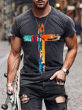 Men's Print Short Sleeves Casual T-shirt 02 - Amamble