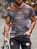Men's Abstract Painting Short Sleeves T-shirt 06 - Amamble