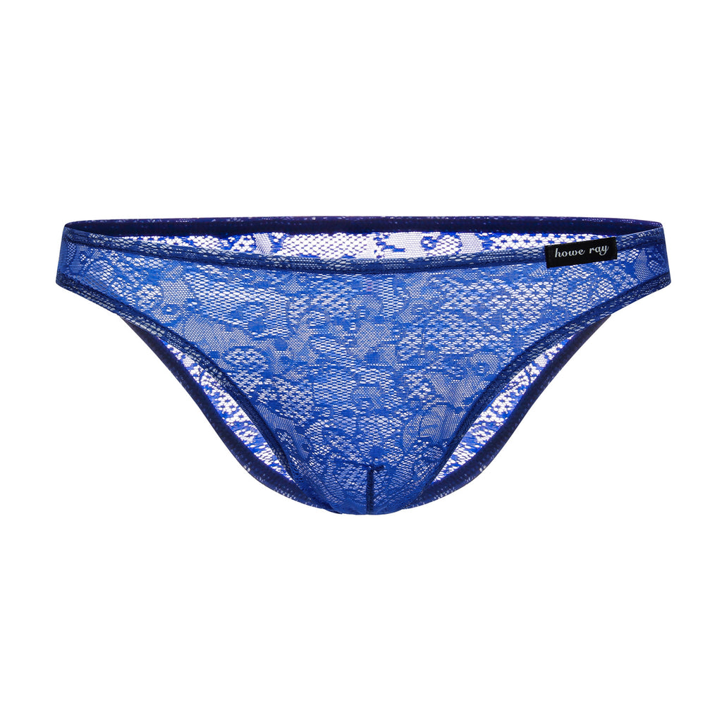 2021 men's low-rise lace transparent underwear - Amamble